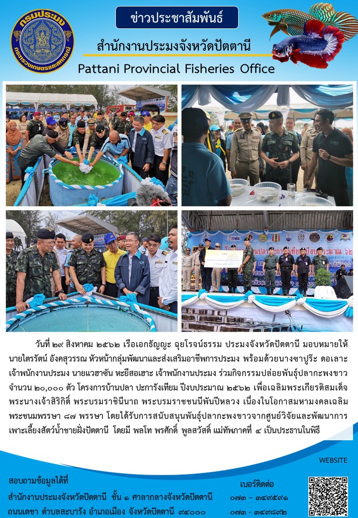 สำนักงานประมงจังหวัดปัตตานี..คลิก