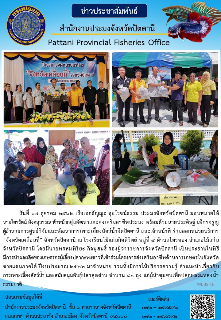 สำนักงานประมงจังหวัดปัตตานี..คลิก