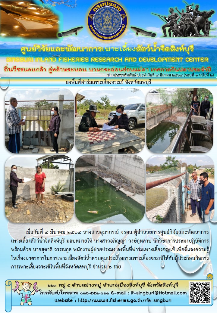 ลงพื้นที่ฟาร์มเพาะเลี้ยงจระเข้ จังหวัดลพบุรี..คลิก
