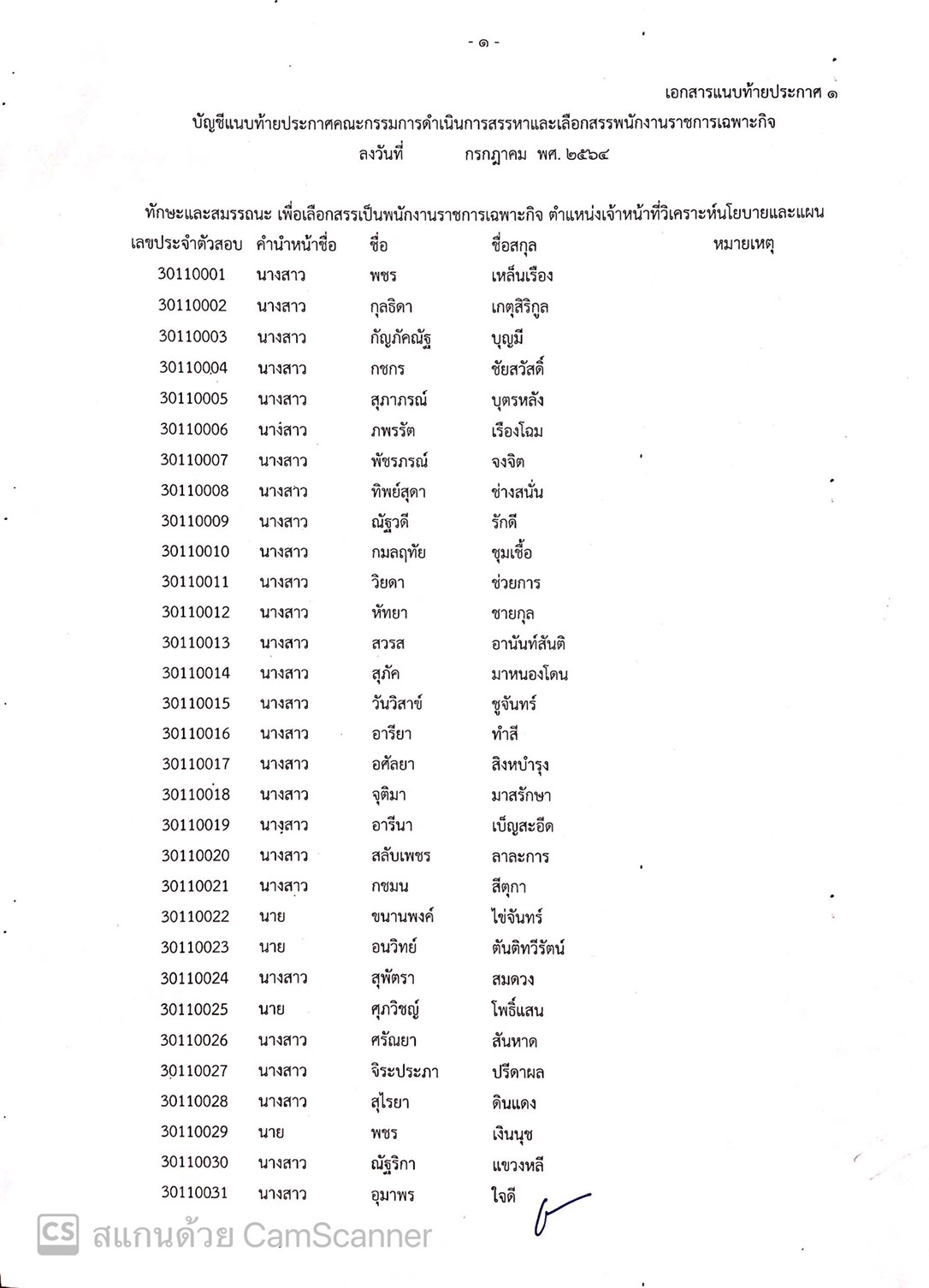 ประกาศจังหวัดกระบี่ เรื่อง รายชื่อผู้มีสิทธิเข้ารับการประเมิน และกำหนดวันเวลา และสถานที่ในการประเมินความรู้ ความสามารถ ทักษะ และสมรรถนะ เพื่อเลือกสรรเป็นพนักงานราชการเฉพาะกิจ ตำแหน่งเจ้าหน้าที่วิเคราะห์นโยบายและแผน..คลิก