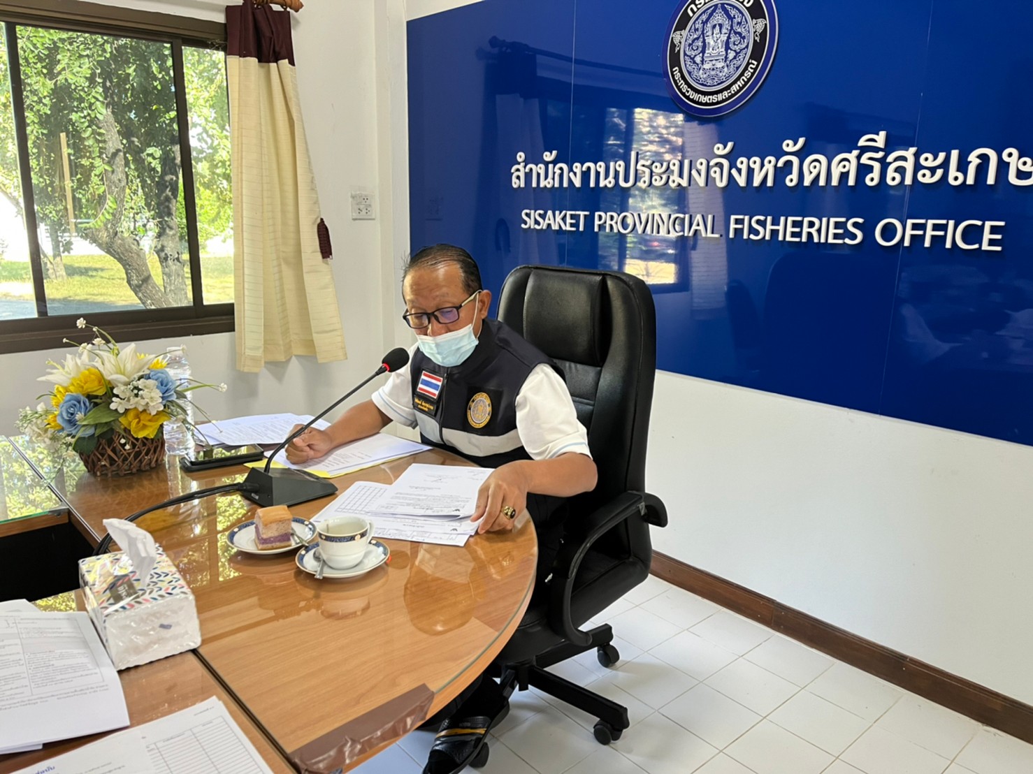 สำนักงานประมงจังหวัดศรีสะเกษประชุมครั้งที่ 7/2564..คลิก