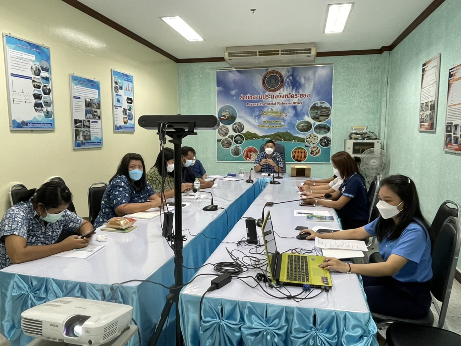 สำนักงานประมงจังหวัดระยอง ร่วมประชุมประจำเดือนธันวาคม 2564 ครั้งที่ 12/2564