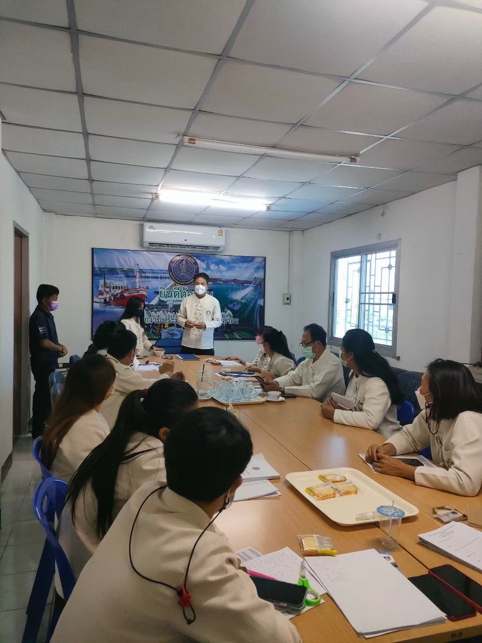 สำนักงานประมงจังหวัดสมุทรสาคร จัดประชุมประจำเดือนมกราคม 2565