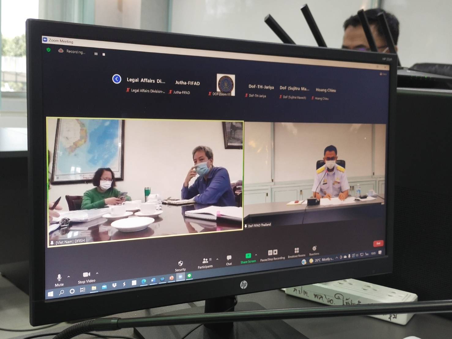 On 4th April 2022 at the Department of Fisheries of Thailand, Mr. Choltisak Chawpaknum, Director of Fisheries Foreign Affairs Division chaired a meeting to discuss Marine Mammal Protection Act (MMPA)..คลิก