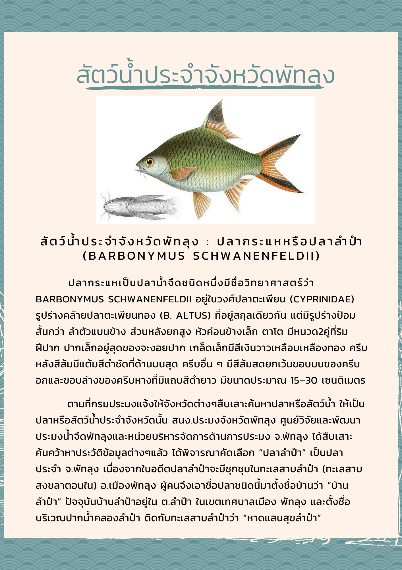 สัตว์น้ำประจำจังหวัดพัทลุง..คลิก