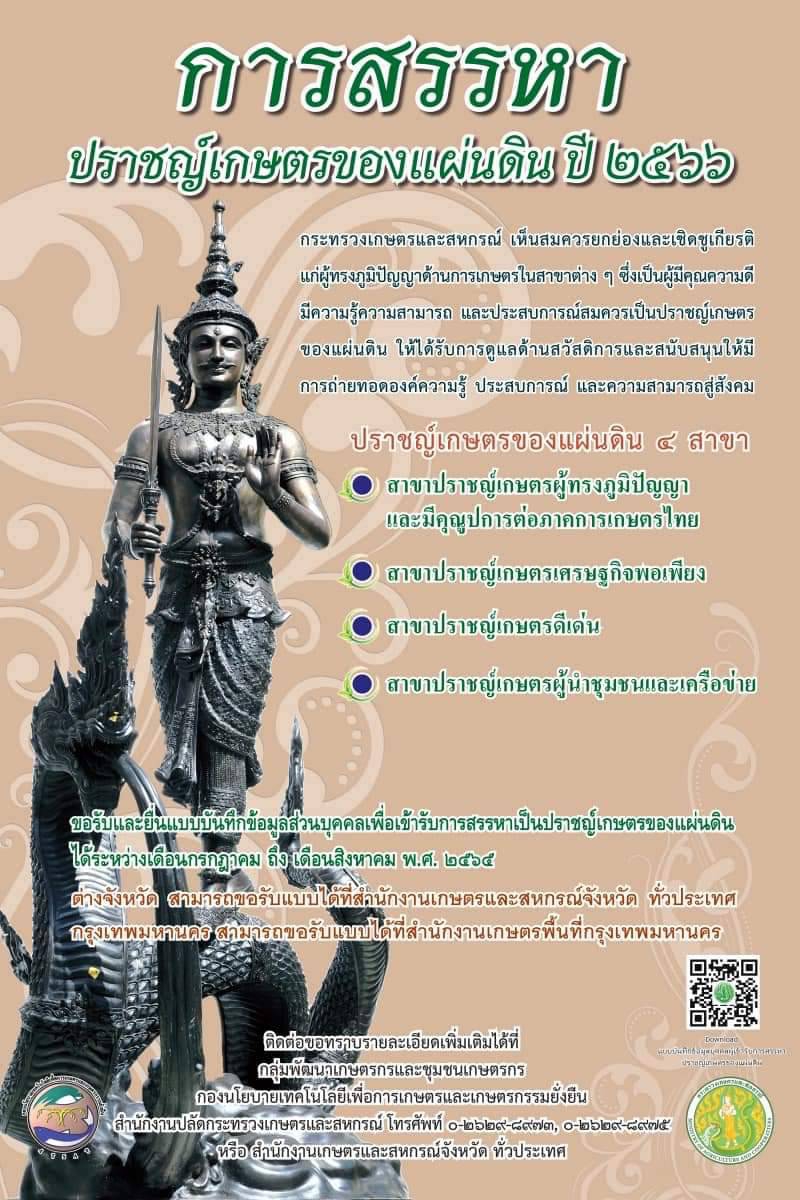 กองตรวจราชการขอความร่วมมือในการเผยแพร่ประชาสัมพันธ์การสรรหาปราชญ์เกษตรของแผ่นดินให้หน่วยงานในสังกัด หากหน่วยงานพิจารณาแล้วมีบุคคลผลงานโดดเด่น สมควรได้รับการเชิดชูเกียรติเป็นปราชญ์เกษตรของแผ่นดินในสาขาต่าง ๆ