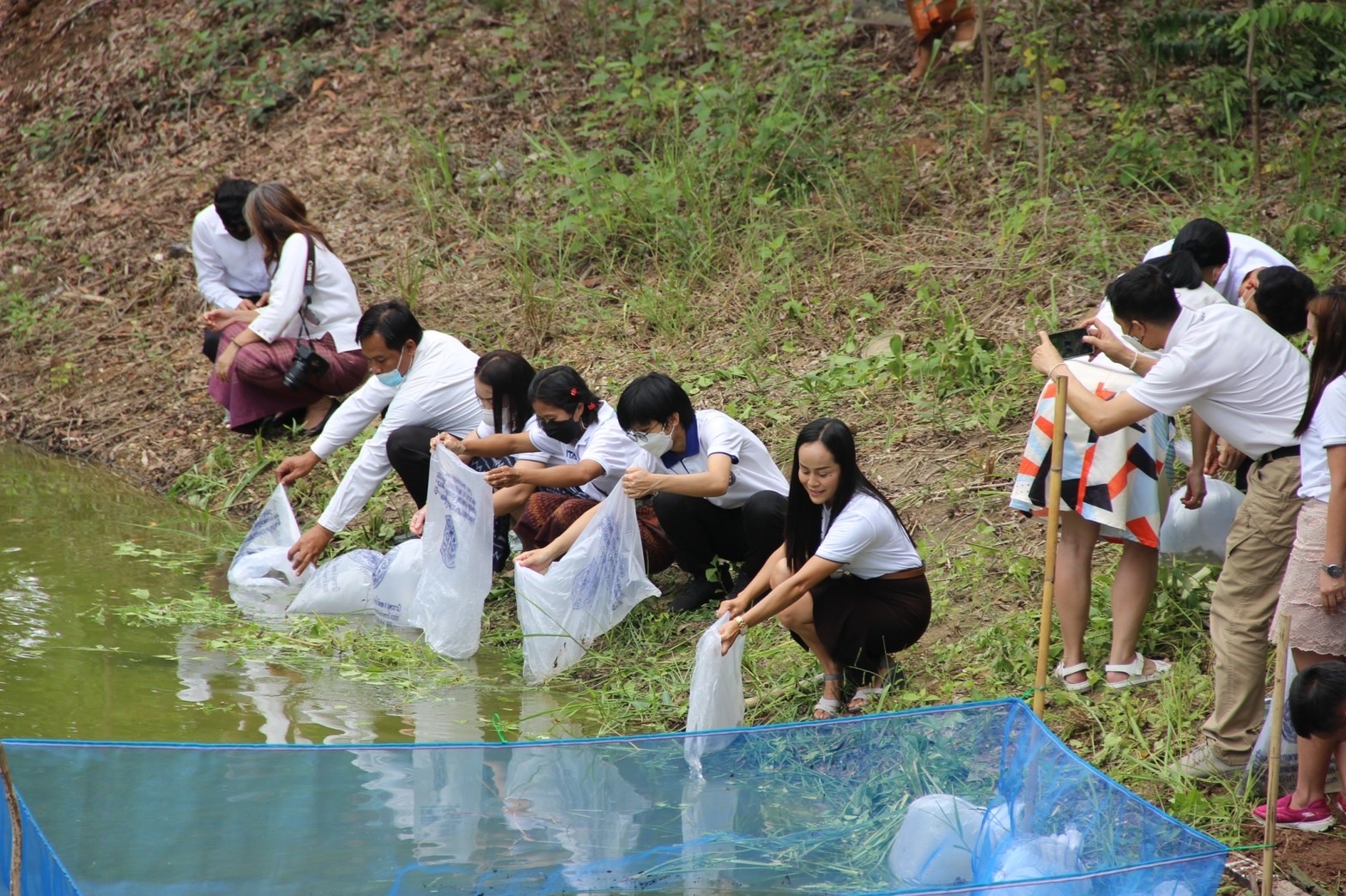 วันที่ 8 กรกฎาคม 2565  นายสมภาร วังคีรี ประมงอำเภอเมืองหนองบัวลำภู ร่วมกิจกรรมจิตอาสาบำเพ็ญประโยชน์ปลูกผักสวนครัวและปล่อยปลา ณ สำนักงานเขตพื้นท่การศึกษาประถามศึกษาหนองบัวลำภู เขต 1 ซึ่งได้รับการสนับสนุนพันธุ์สัตว์น้ำ จำนวน 40,000 ตัว จากศูนย์วิจัยและพัฒนาการเพาะเลี้ยงสัตว์น้ำจืดอุดรธานี..คลิก