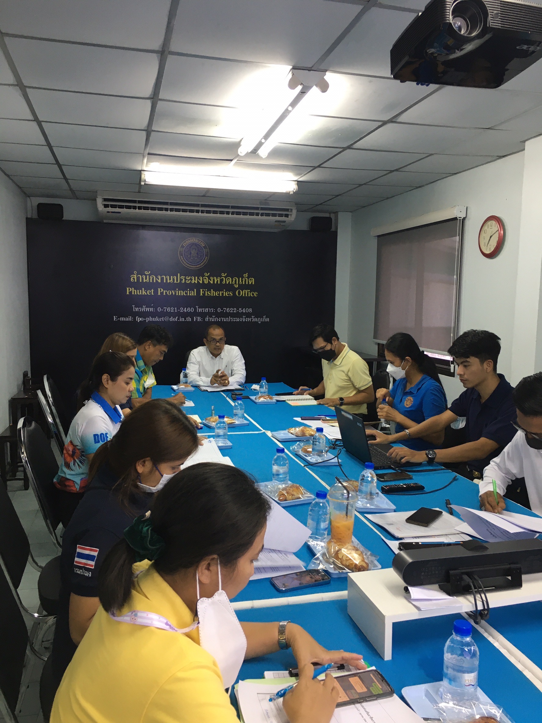 สำนักงานประมงจังหวัดภูเก็ต จัดประชุมสำนักงาน ครั้งที่ 4/2565  ประจำเดือนสิงหาคม 2565