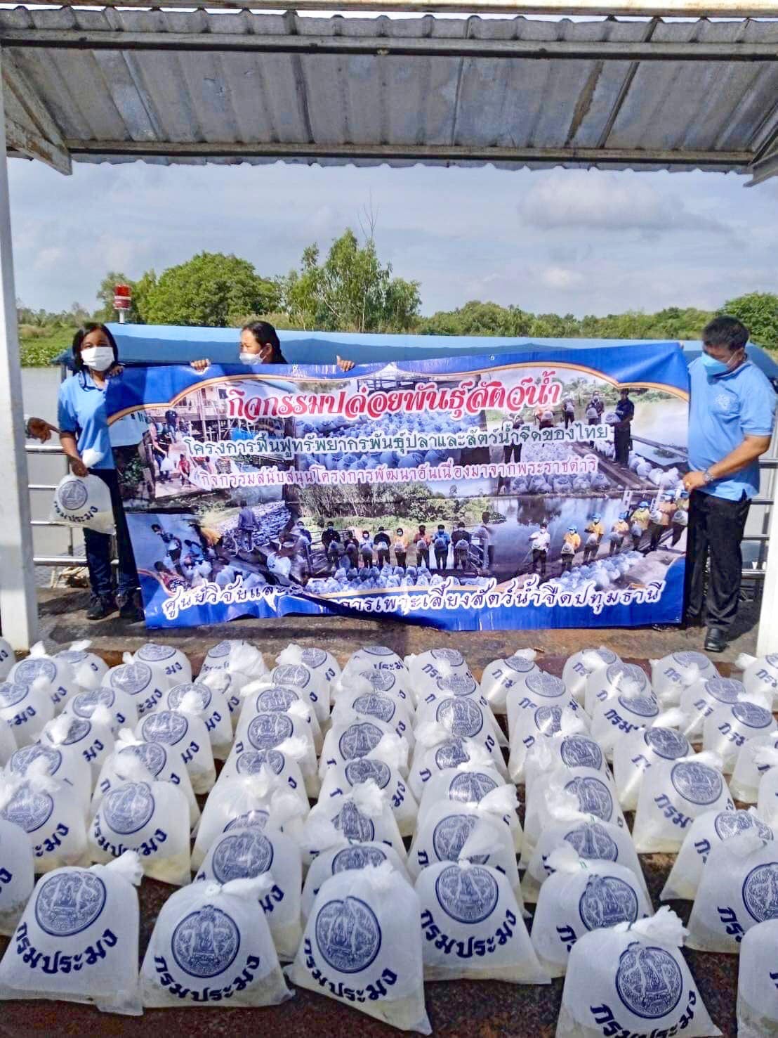 แม่น้ำจ๋า ลูกปลามาแล้ว !!! ปล่อยพันธุ์สัตว์น้ำ ในโครงการฟื้นฟูทรัพยากรพันธุ์ปลาและสัตว์น้ำจืดของไทย..คลิก