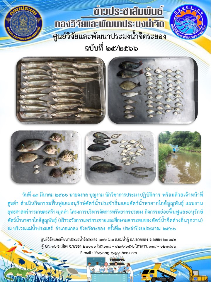 ข่าวประชาสัมพันธ์กิจกรรมฉบับที่ 25/2566..คลิก