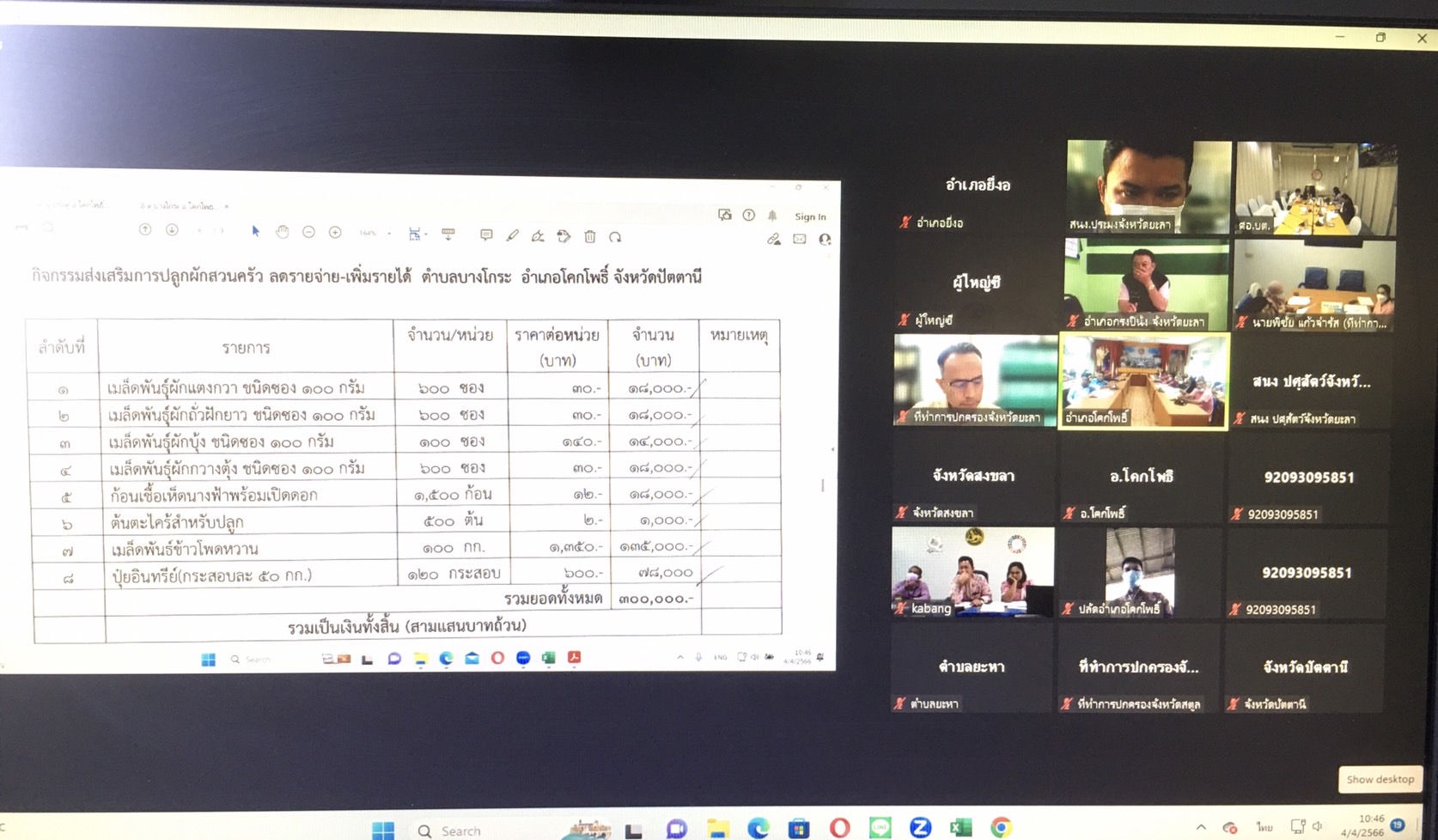 ร่วมประชุมคณะกรรมการกลั่นกรองโครงการเสริมสร้างความเข้มแข็งให้กับตำบล จังหวัดชายแดนภาคใต้..คลิก