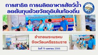 โครงการฝึกอบรมส่งเสริมอาชีพให้แก่ประชาชนจังหวัดนครศรีธรรมราช  กิจกรรมส่งเสริมอาชีพการเพาะเลี้ยงสัตว์น้ำ (การเลี้ยงปลานิลในกระชัง)