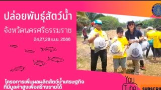 กิจกรรมการปล่อยพันธุ์ปลาน้ำจืดตามโครงการเพิ่มผลผลิตสัตว์น้ำเศรษฐกิจที่มีมูลค่าสูงเพื่อสร้างรายได้ ในจังหวัดนครศรีธรรมราช