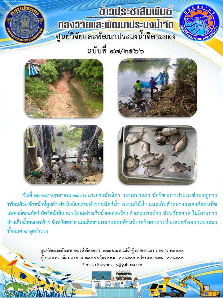 ข่าวประชาสัมพันธ์กิจกรรม ฉบับที่ 47/2566..คลิก
