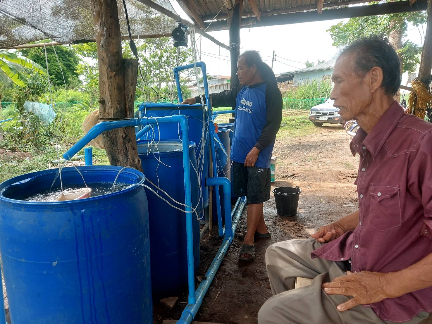 วันที่ 20 มิถุนายน พ.ศ. 2566     นายเมธา ตาลเหล็ก ประมงอำเภอนากลาง ติดตามการดำเนินกิจกรรมของกลุ่มเพาะพันธุ์ปลาตำบลโนนเมือง ดำเนินการเพาะพันธุ์ปลาตะเพียนขาวโดยชุดเพาะพันธุ์ปลาเคลื่อนที่ (Mobile haschery)  ณ ที่ทำการกลุ่มเพาะพันธุ์ปลาตำบลโนนเมือง บ้านโนนไหม หมู่ 3 ตำบลโนนเมือง  อำเภอนากลาง จังหวัดหนองบัวลำภู..คลิก