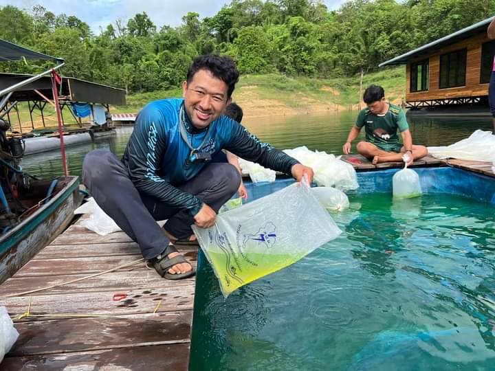 สำนักงานประมงอำเภอทองผาภูมิ ร่วมกิจกรรมปล่อยปลาสู่เขาแหลม ครั้งที่ 3..คลิก