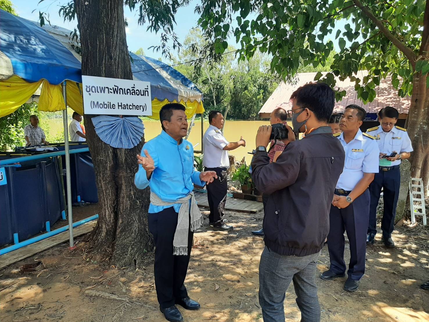 รองอธบดีกรมประมง นายบัญชา สุขเเก้ว ร่วมพิธีเปิดโครงการฟื้นฟูและบริหารจัดการทรัพยากรประมงในแหล่งน้ำสำคัญ 