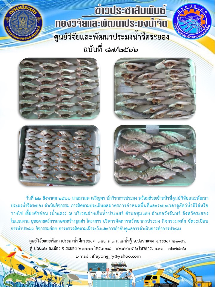ข่าวประชาสัมพันธ์กิจกรรมฉบับที่ 87/2566..คลิก