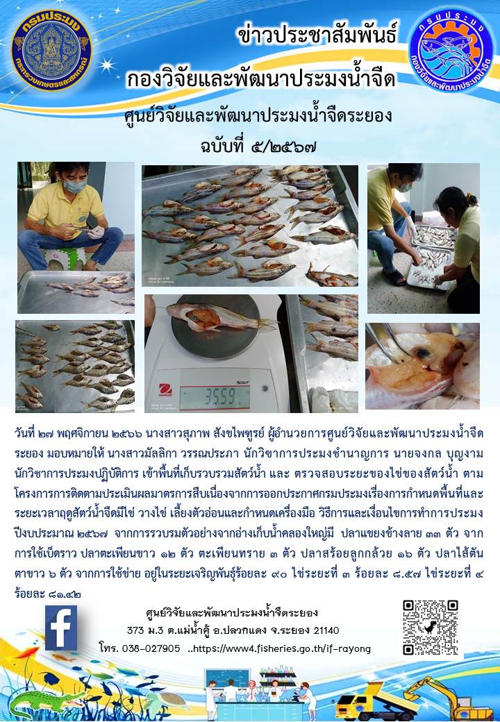 ข่าวประชาสัมพันธ์กิจกรรมฉบับที่ 5/2567..คลิก