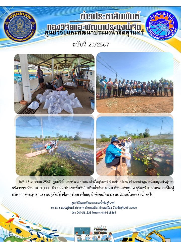 ข่าวประชาสัมพันธ์ ปักแรก มกราคม 2567