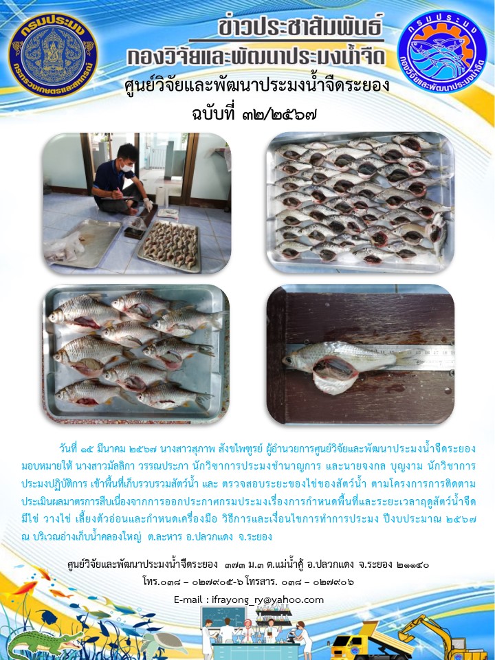 ข่าวประชาสัมพันธ์กิจกรรมฉบับที่ 32/2567..คลิก