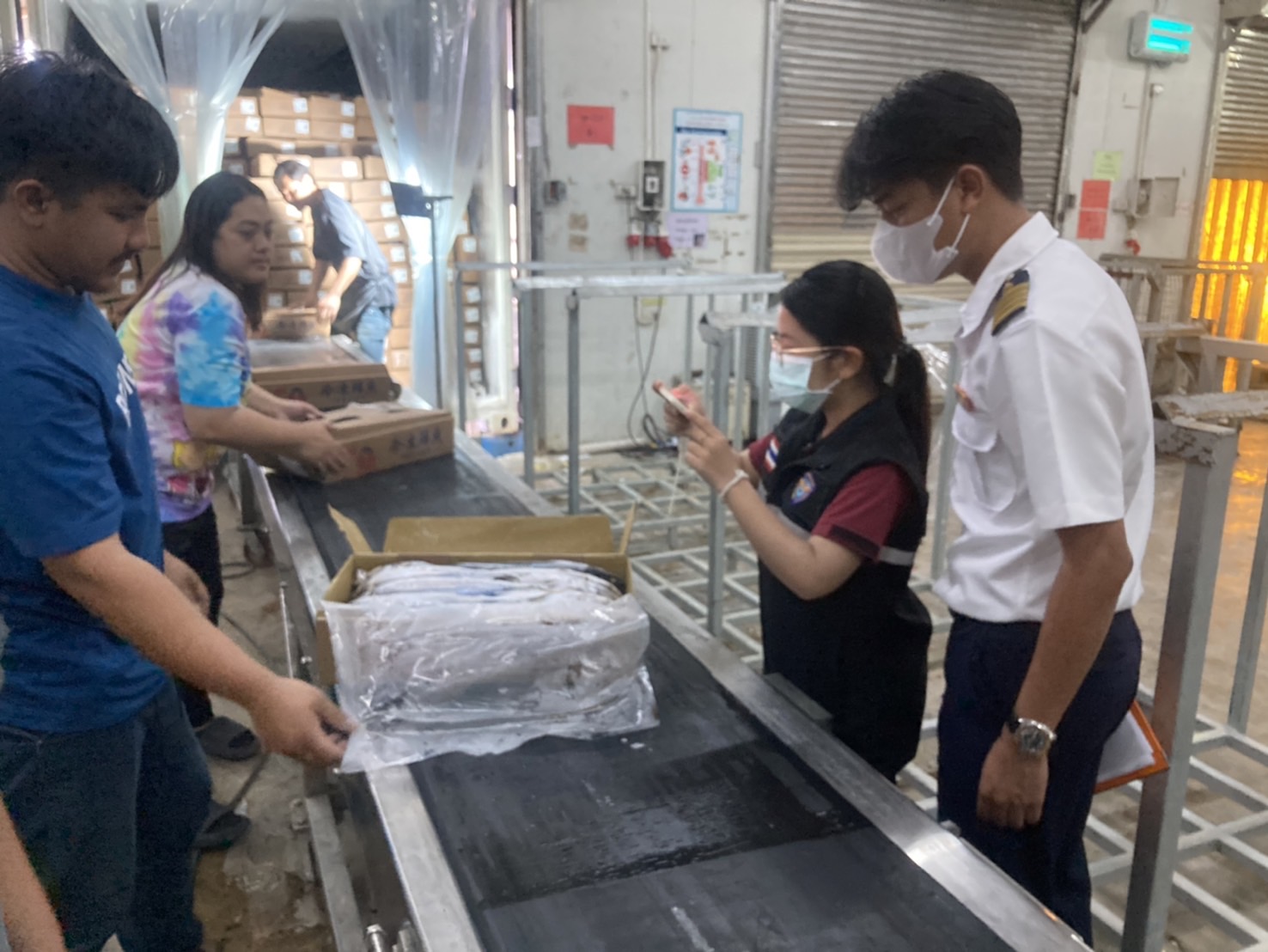 ลงพื้นที่ตรวจสอบและเฝ้าระวังป้องกันการลักลอบการนำเข้าสินค้าสัตว์น้ำที่ผิดกฎหมายของผู้ประกอบกิจการห้องเย็น..คลิก