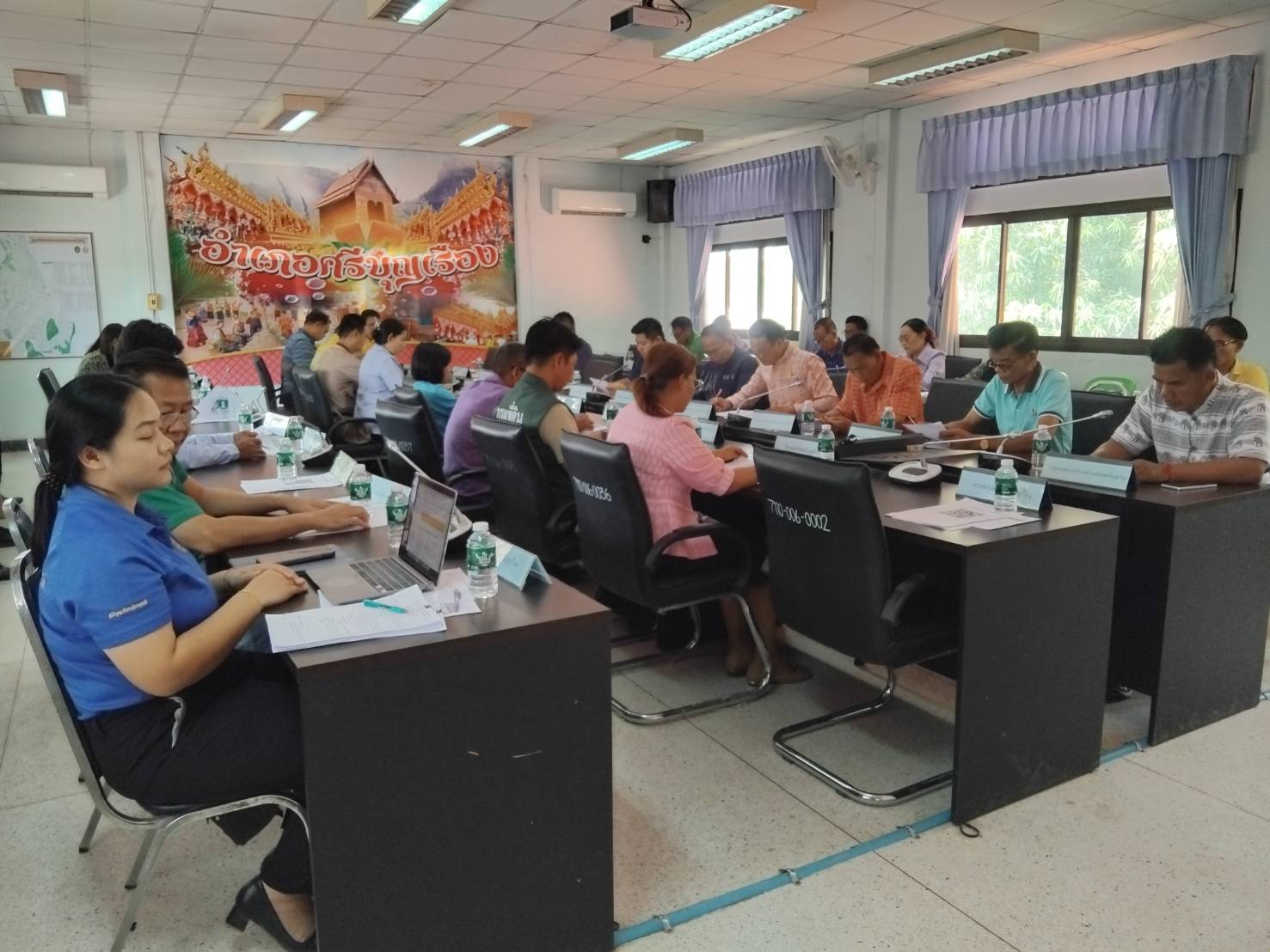 ประมงอำเภอศรีบุญเรือง ร่วมประชุมหัวหน้าส่วนราชการ หัวหน้าหน่วยงานรัฐวิสาหกิจ ผู้บริหารองค์กรปกครองส่วนท้องถิ่น ผู้บริหารสถานศึกษา กำนัน ผู้ใหญ่บ้าน