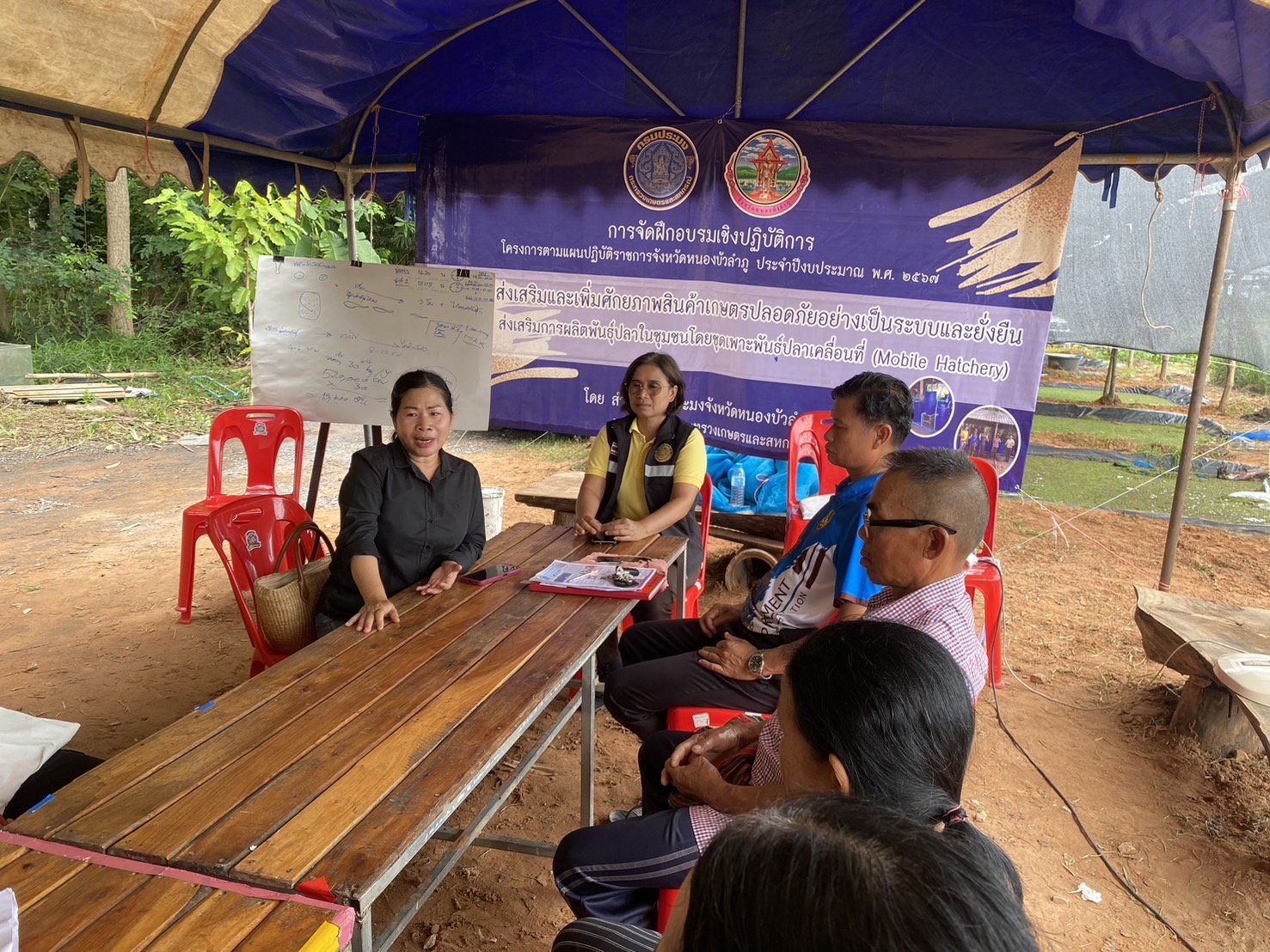 สำนักงานประมงจังหวัดหนองบัวลำภูร่วมกับสำนักงานประมงอำเภอศรีบุญเรืองดำเนินการจัดฝึกอบรมเชิงปฎิบัติการ กิจกรรมส่งเสริมการผลิตพันธุ์ปลาในชุมชนโดยชุดเพาะพันธุ์ปลาเคลื่อนที่ (Mobile Hatchery)..คลิก