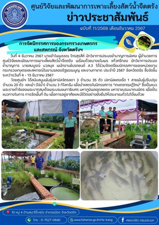 การจัดนิทรรศการของกระทรวงเกษตรกร และสหกรณ์ จังหวัดตรังฯ..คลิก