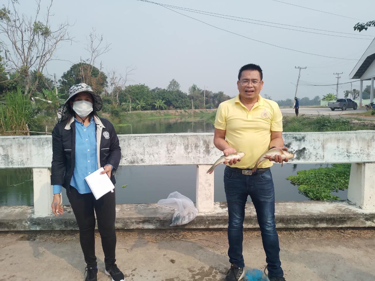 ร่วมทำกิจกรรมกำจัดปลาหมอคางดำ ตามแผนการแก้ไขปัญหาการแพร่ระบาดของปลาหมอคางดำจังหวัดราชบุรี
