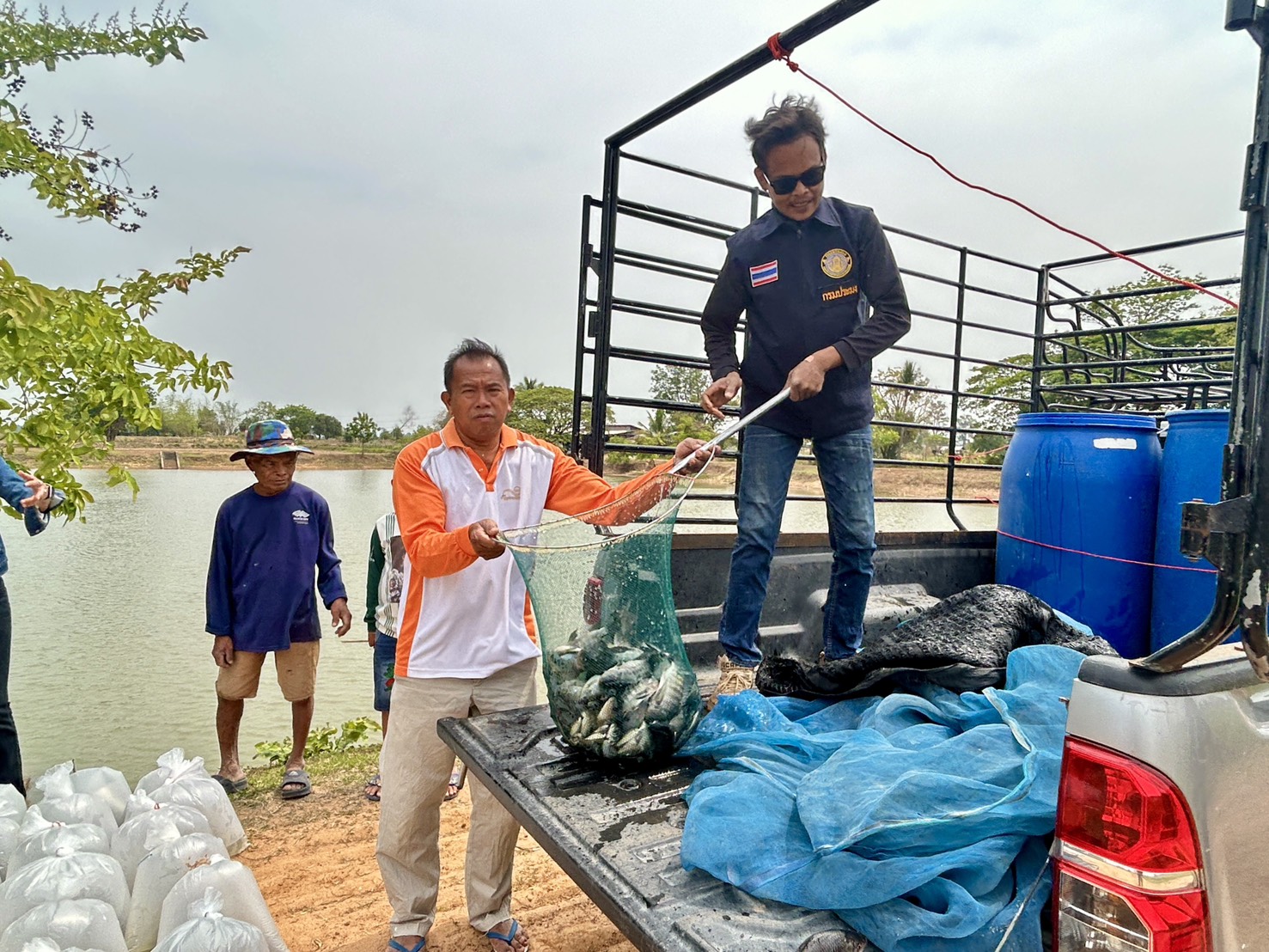 ร่วมปล่อยพันธุ์สัตว์น้ำ ภายใต้โครงการบริหารจัดการทรัพยากรประมง กิจกรรมบริหารจัดการทรัพยากรประมงน้ำจืด การเพิ่มผลผลิตสัตว์น้ำในแหล่งน้ำชุมชนเพื่อเพิ่มรายได้และลดค่าครองชีพของประชาชน จำนวน 11 แหล่งน้ำ
