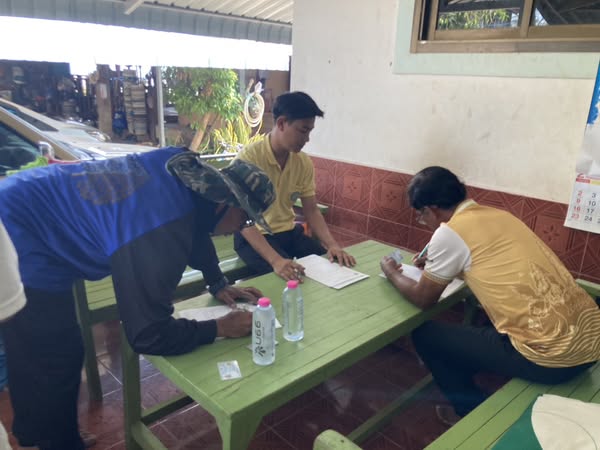 สำรวจข้อมูลชาวประมงที่มีการจับผลผลิตสัตว์น้ำในแหล่งน้ำหนองพร่อง