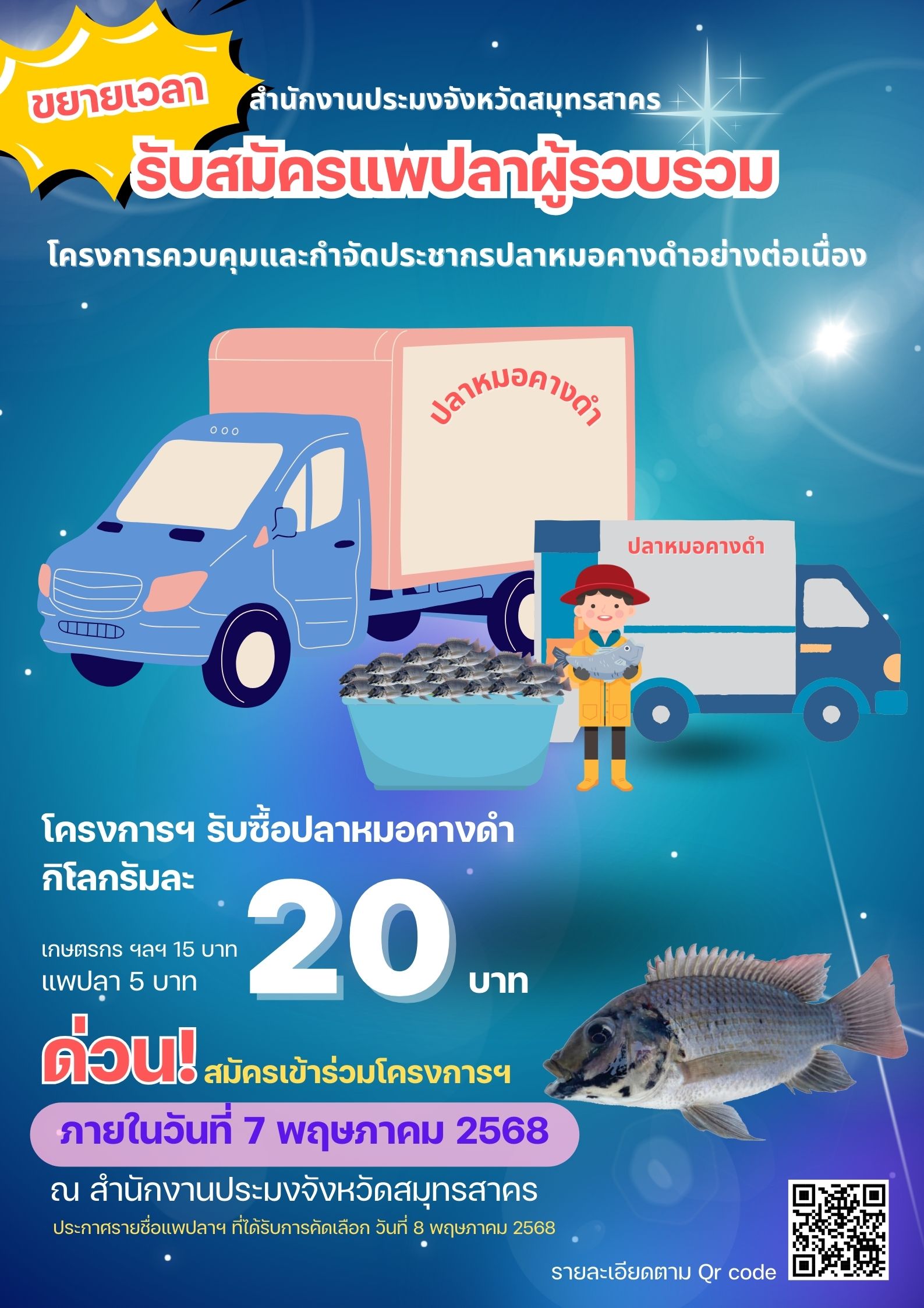 รับสมัครแพปลาผู้รวบรวมฯ (ขยายเวลา)