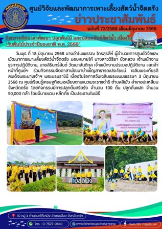 กิจกรรมจิตอาสา เนื่องในวันต้นไม้ประจำปีของชาติ พ.ศ.2568