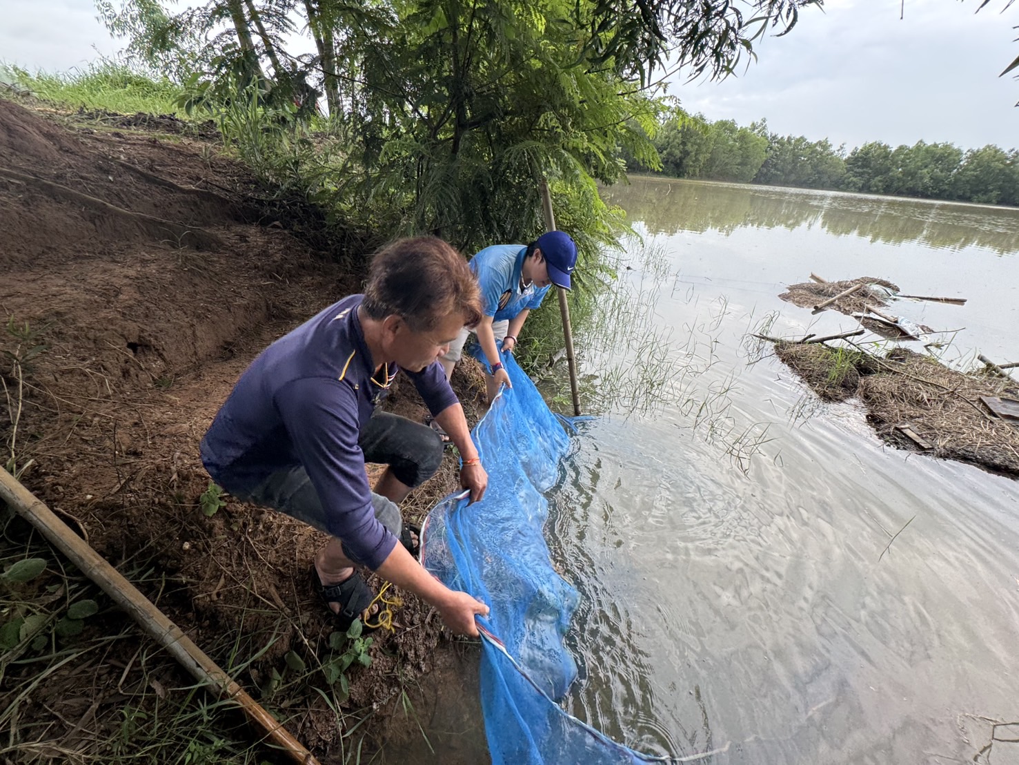 ร่วมปล่อยพันธุ์สัตว์น้ำ(กุ้งก้ามกราม) ในโครงการบริหารจัดการทรัพยากรประมงกิจกรรมบริหารจัดการทรัพยากรประมงน้ำจืดการเพิ่มผลผลิตสัตว์น้ำในแหล่งน้ำชุมชน เพื่อเพิ่มรายได้และลดค่าครองชีพของประชาชนประจำปีงบประมาณ 2568 ซึ่งประกอบด้วยแหล่งน้ำในพื้นที่ของจังหวัดร้อยเอ็ด อำเภอเมยวดี จำนวน 3 แหล่งน้ำ