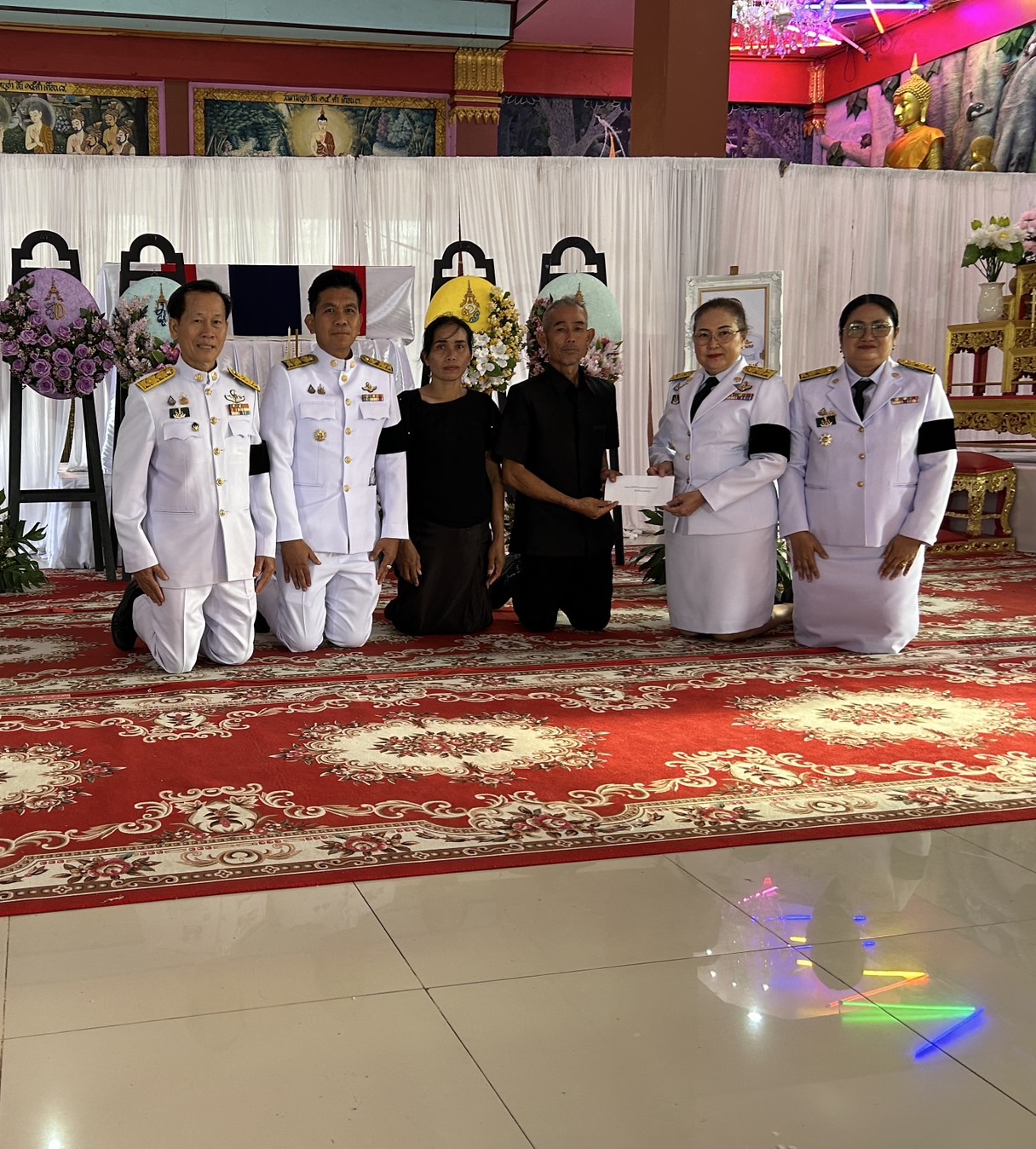 ร่วมพิธีบำเพ็ญกุศลสวดพระอภิธรรม สิบโท ศราวุฒิ นามสวัสดิ์ ซึ่งเสียชีวิตจากเหตุการณ์ปะทะกันระหว่างไทย – กัมพูชา