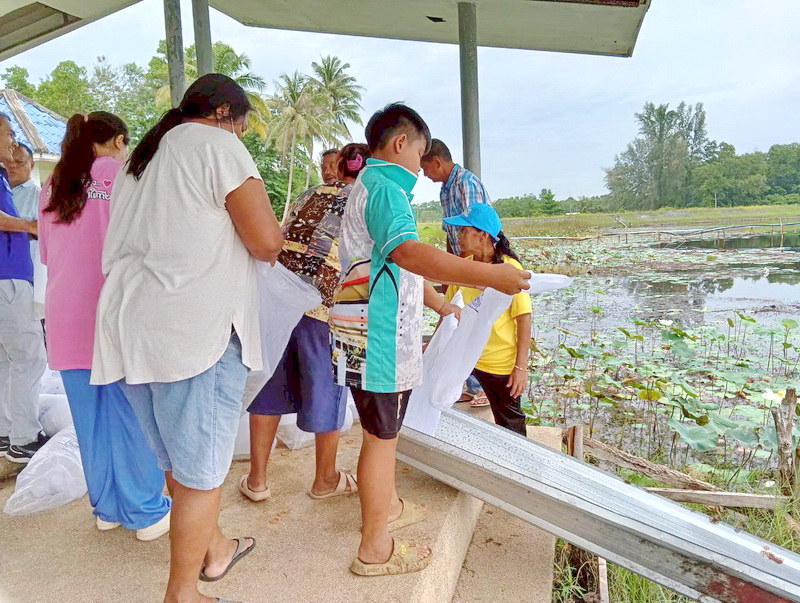 ร่วมปล่อยพันธุ์ปลากินพืช ลงสู่อ่างเก็บน้ำบ้านเสม็ดจวน จังหวัดนครศรีธรรมราช..คลิก