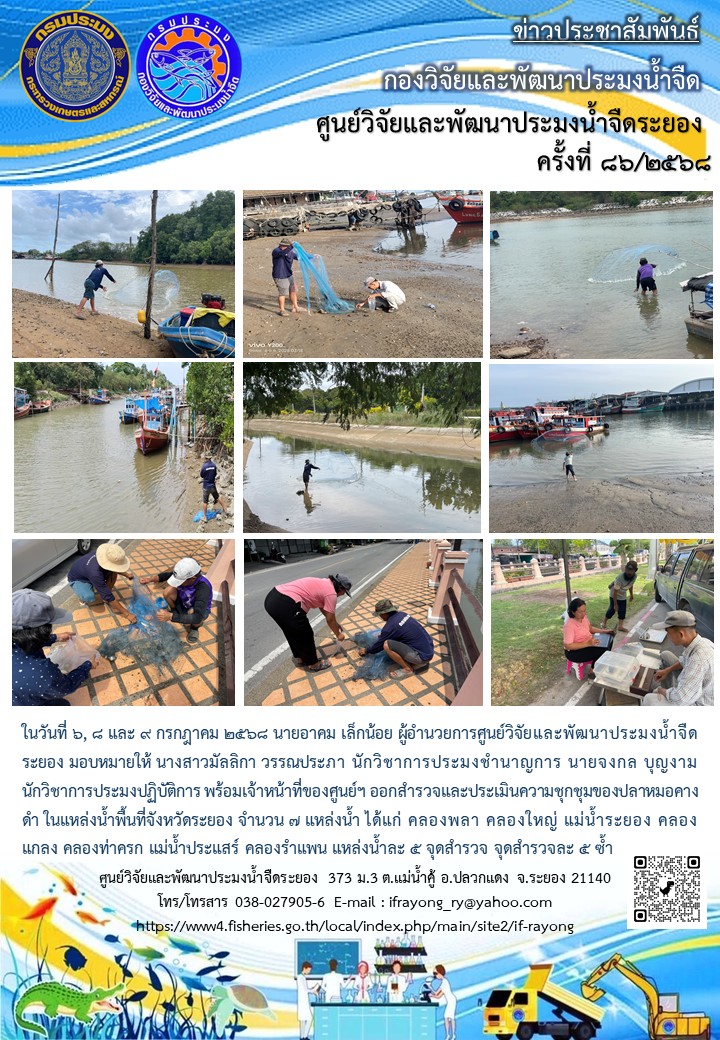 ข่าวประชาสัมพันธ์กิจกรรมฉบับที่ 86/2568 