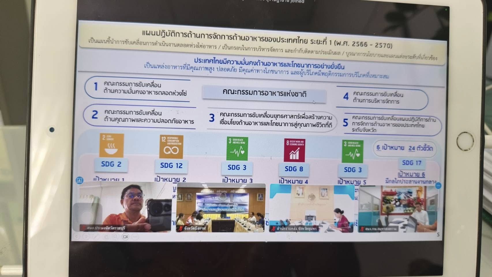 เข้าร่วมประชุมชี้แจงเพื่อเตรียมความพร้อมในการดำเนินงานของคณะกรรมการขับเคลื่อนแผนปฏิบัติการด้านการจัดการด้านอาหารประเทศไทยระดับจังหวัด..คลิก