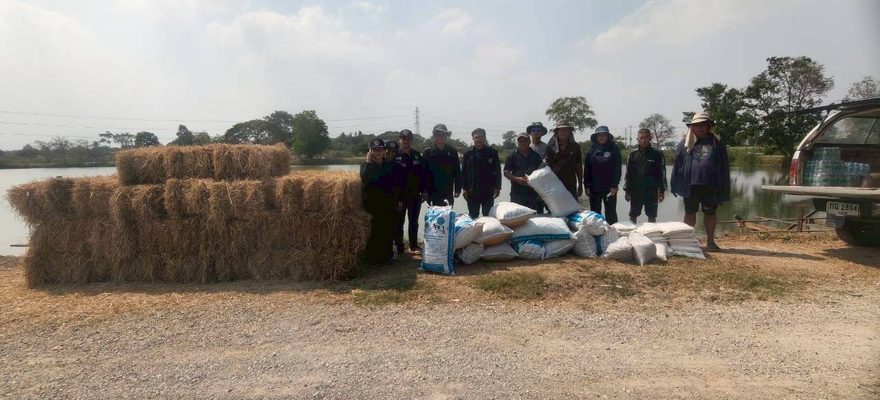 ลงพื้นที่ดำเนินการร่วมกับคณะกรรมการแหล่งน้ำในการจัดทำอาหารธรรมชาติ เพื่อเป็นอาหารของสัตว์น้ำวัยอ่อน