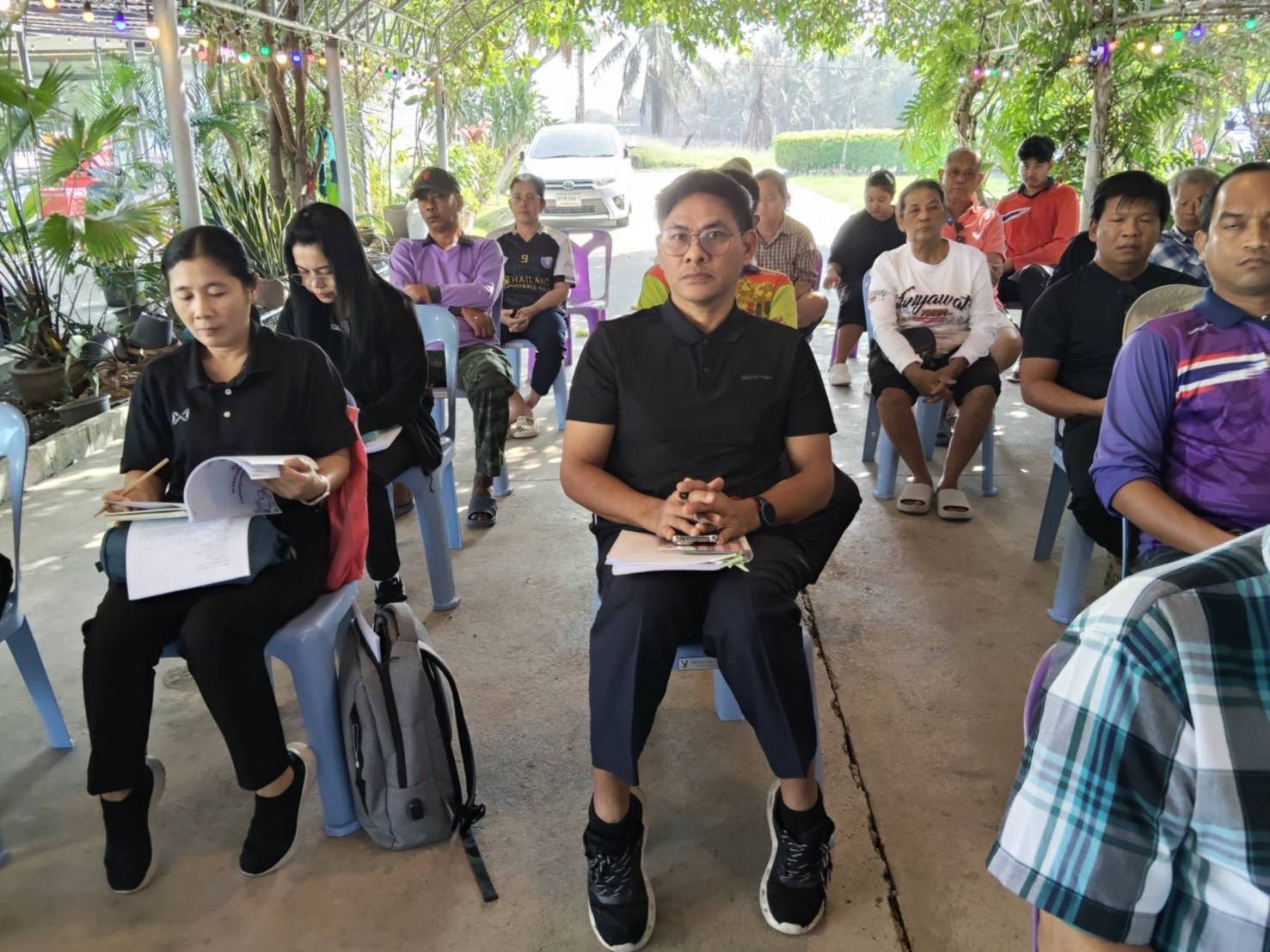 ร่วมประชุมวิสาหกิจชุมชนกลุ่มแม่บ้านเกษตรกรโพหักรุ่งเจริญ 