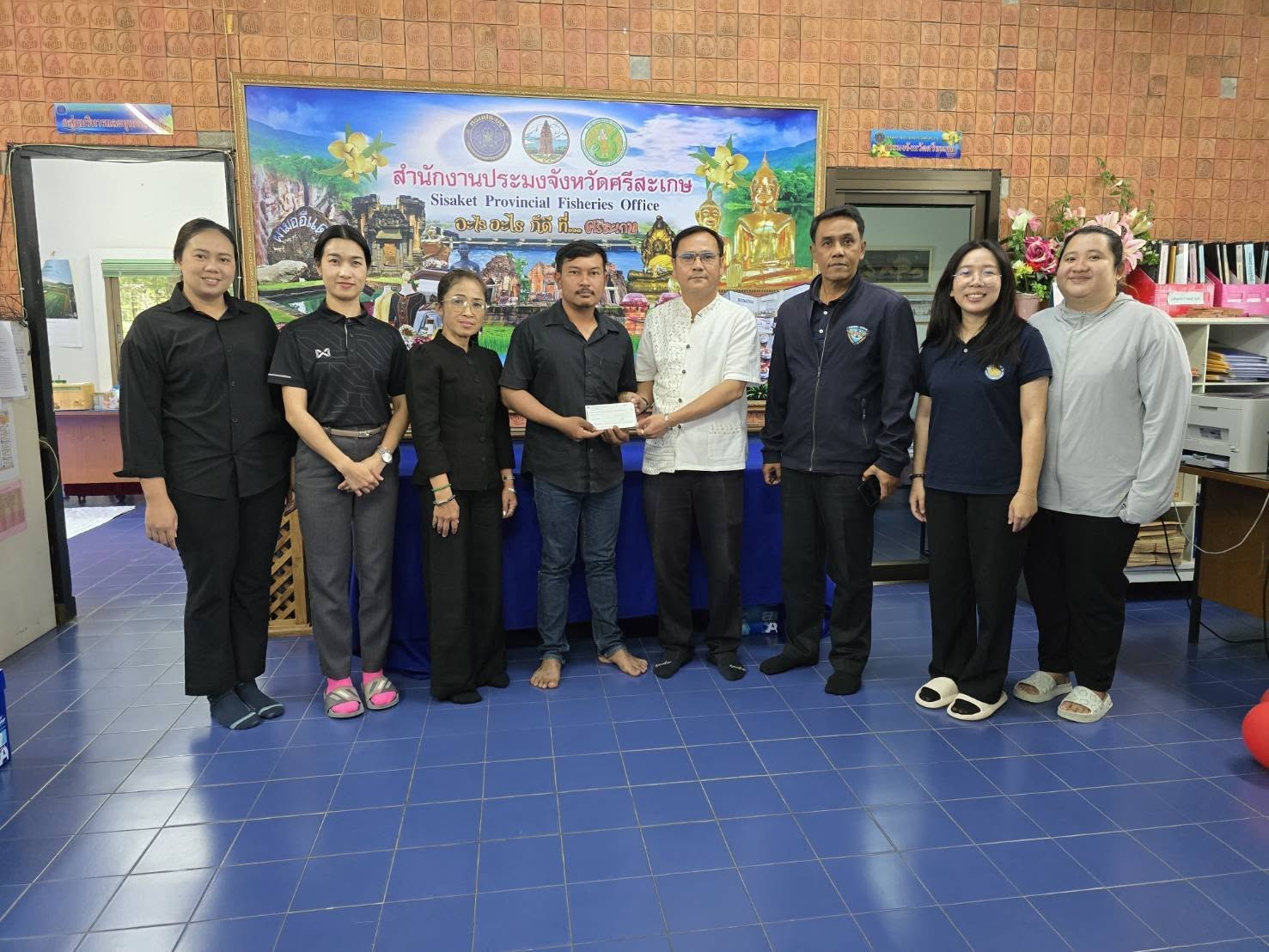 “ประมงศรีสะเกษ มอบเงินอุดหนุนแก่องค์ชุมชนประมงท้องถิ่น ภายใต้โครงการสร้างความเข้มแข็งกลุ่มการผลิตด้านประมง ประจำปีงบประมาณ พ.ศ. 2569 จำนวน 3 องค์กร”