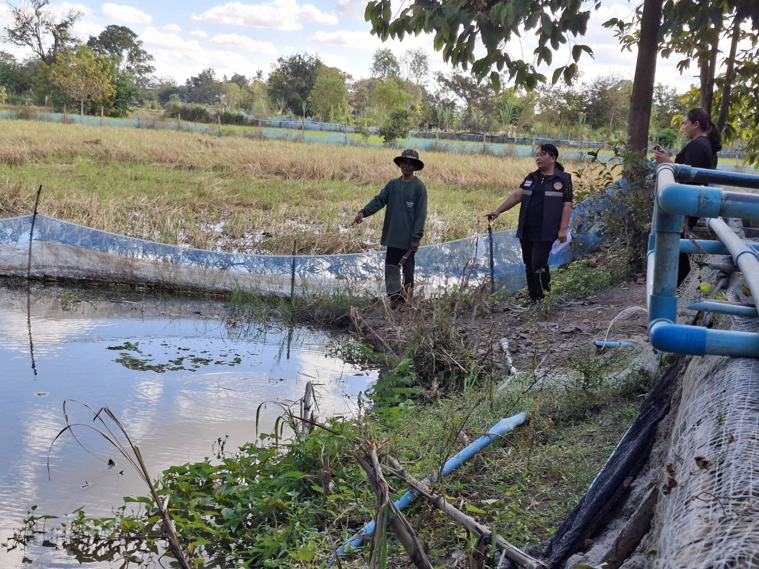 ลงพื้นที่ตรวจเยี่ยมให้คำแนะนำและจัดทําแผนการพัฒนาแปลงเรียนรู้และฐานการเรียนรู้ด้านการประมง
