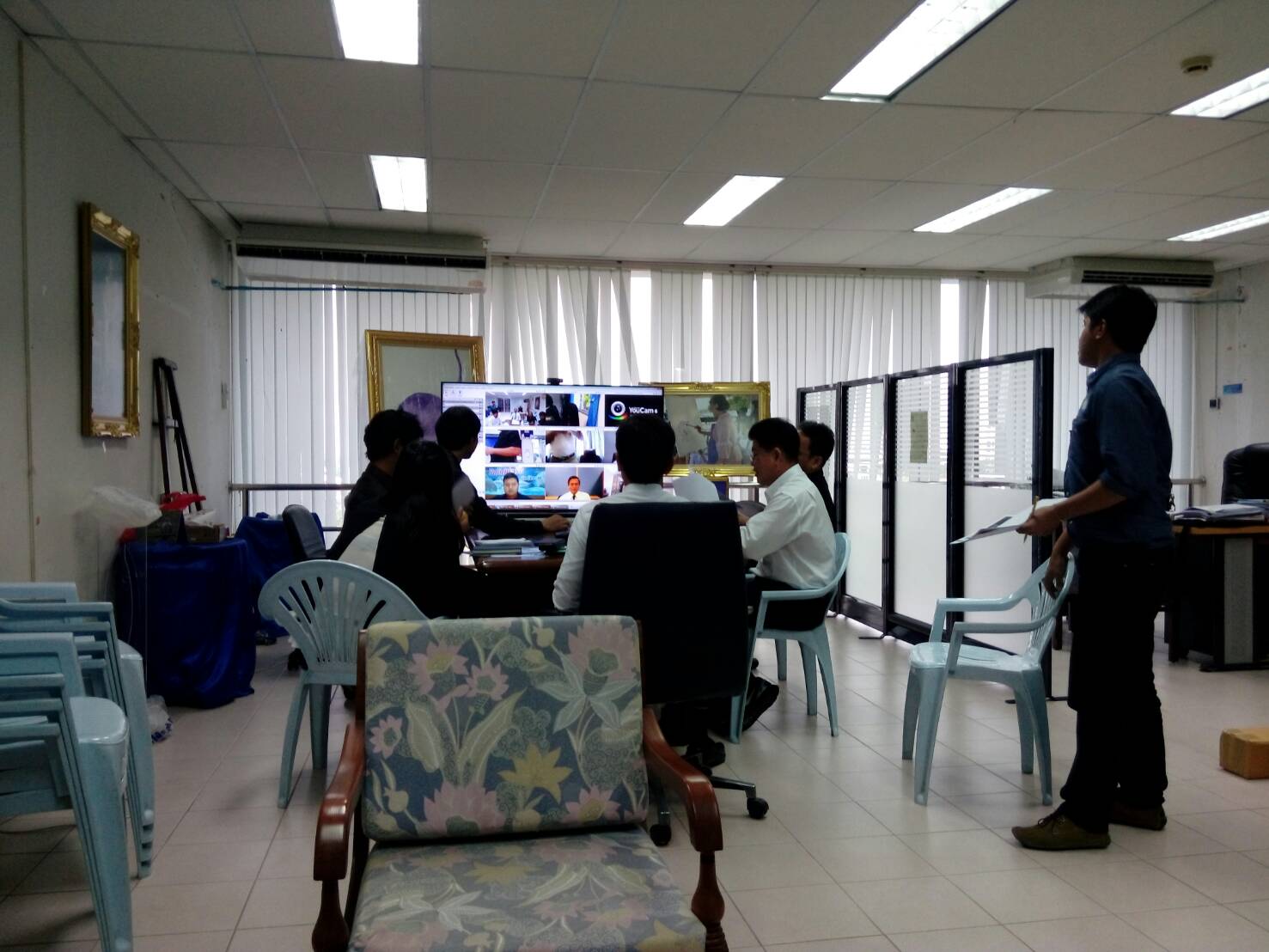 ประชุมทางไกล เรื่องการเตรียมคว..ชมภาพ