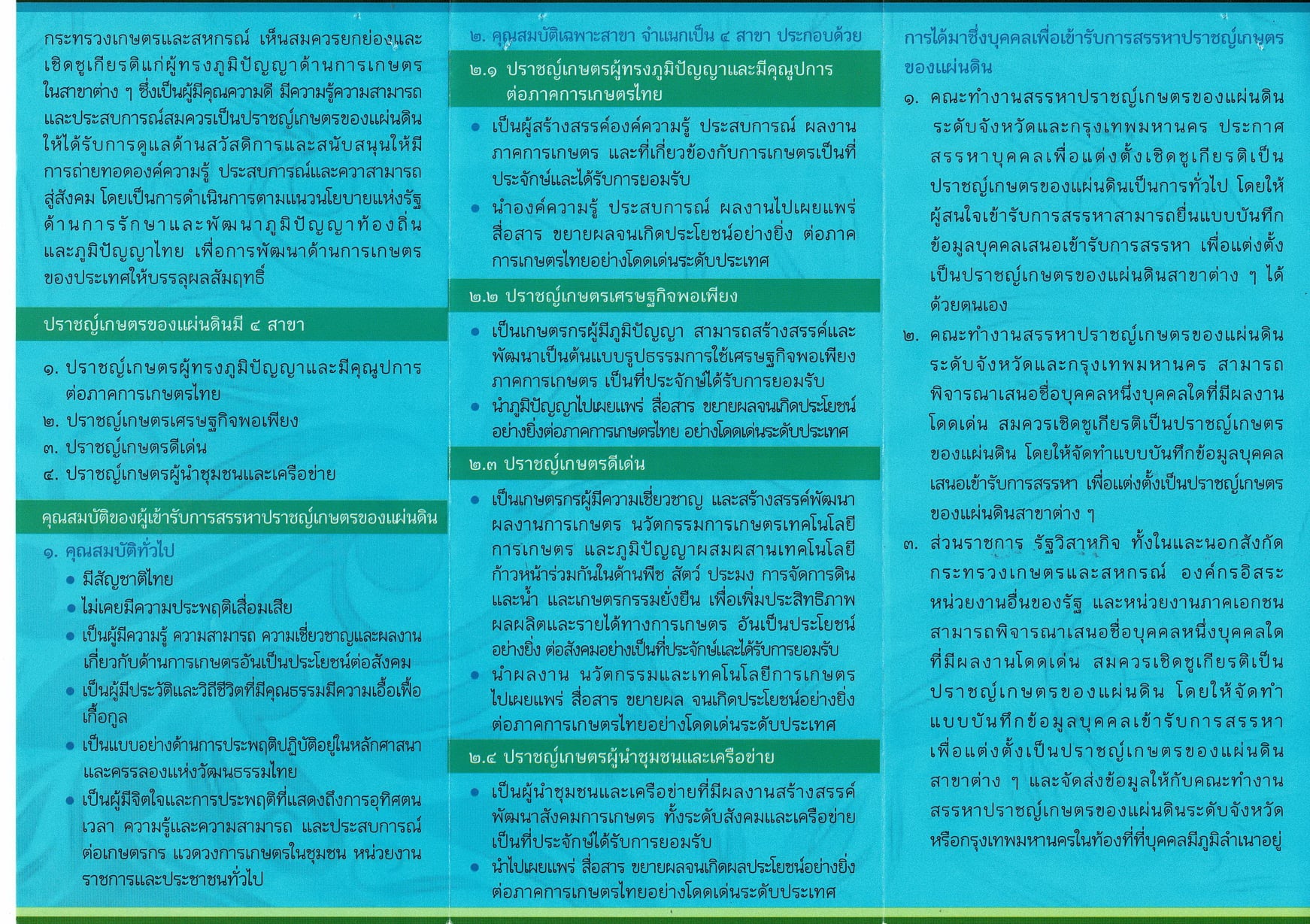 ประชาสัมพันธ์  การสรรหาปราชญ์เกษตรของแผ่นดิน ปี 2565