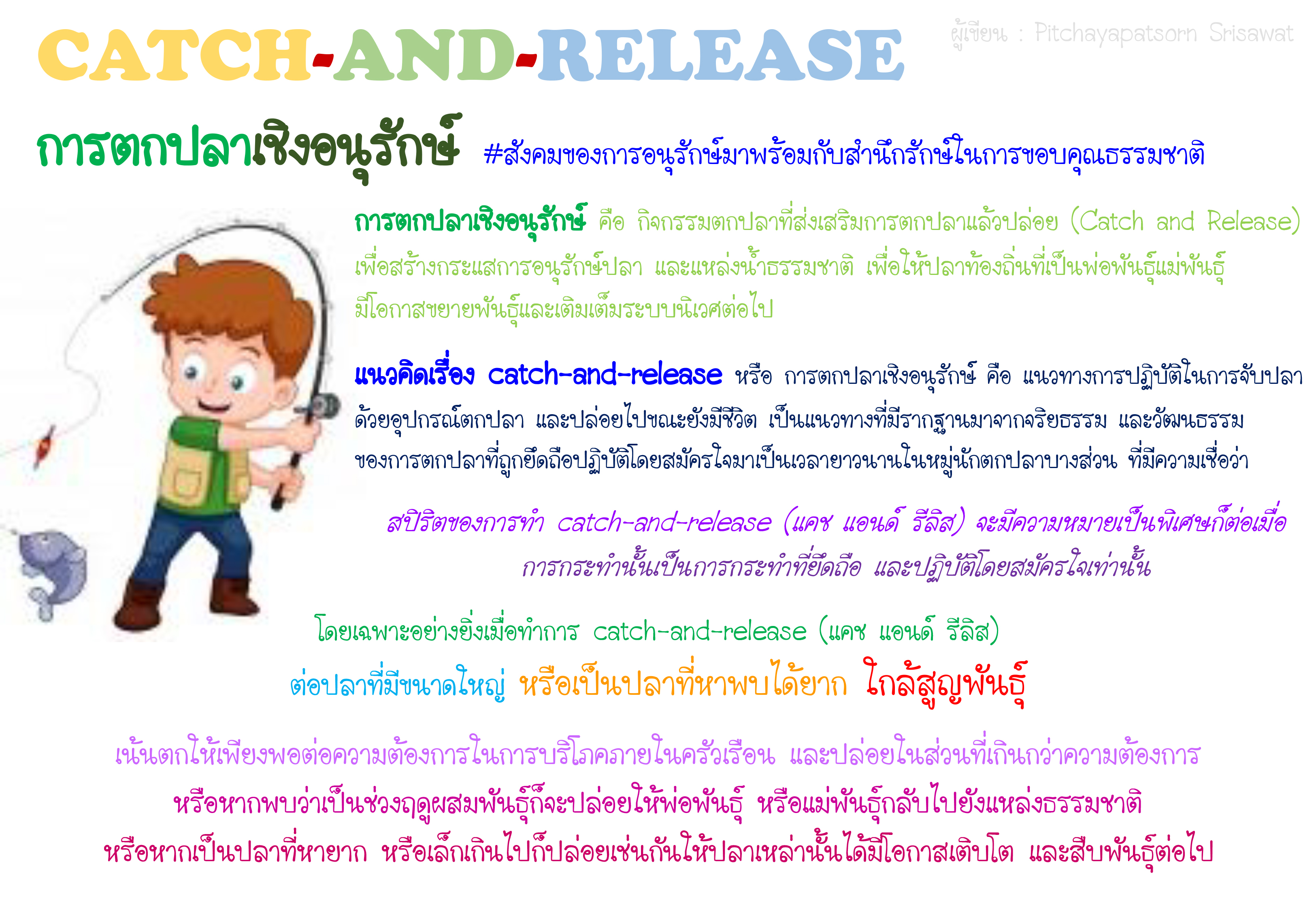 CATCH-AND-RELEASE การตกปลาเชิงอนุรักษ์