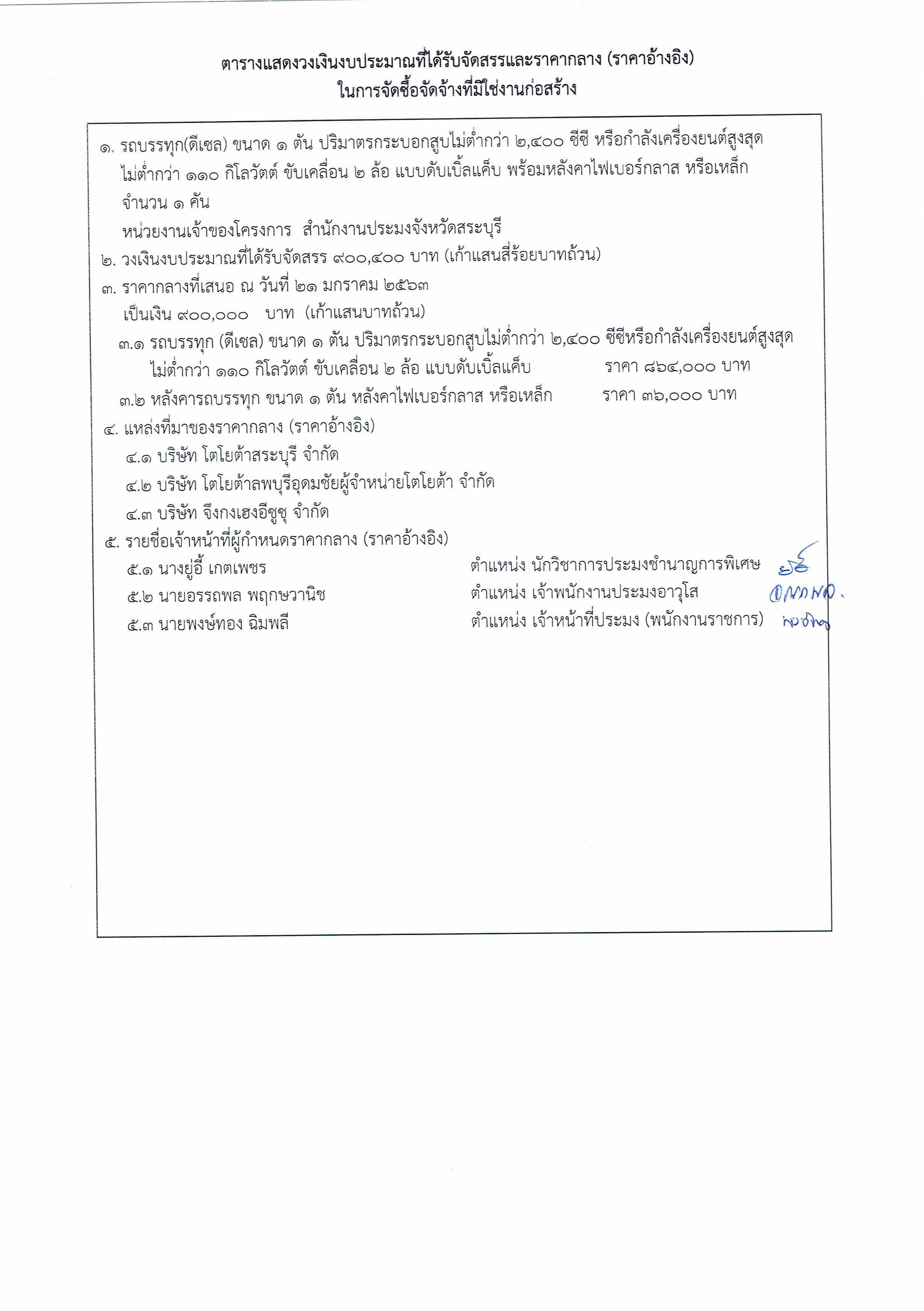 แบบ ปปช การจัดซื้อจัดจ้างรถบรรทุก(ดีเซล) จำนวน 1 คัน ...Hot News! 