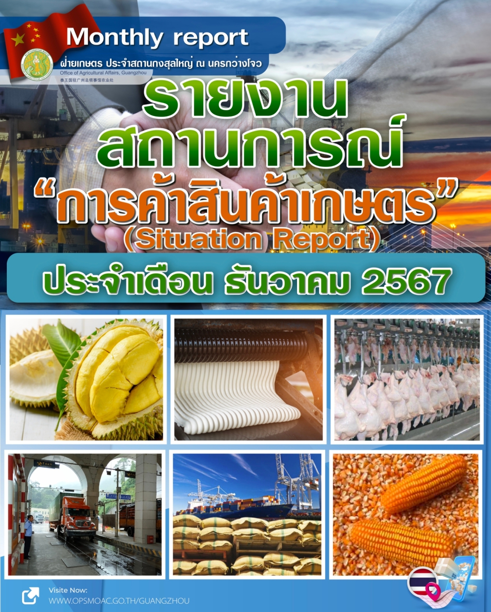 รายงานสถานการณ์ การค้าสินค้าเกษตร Situation Report ประจำเดือนธันวาคม 2567