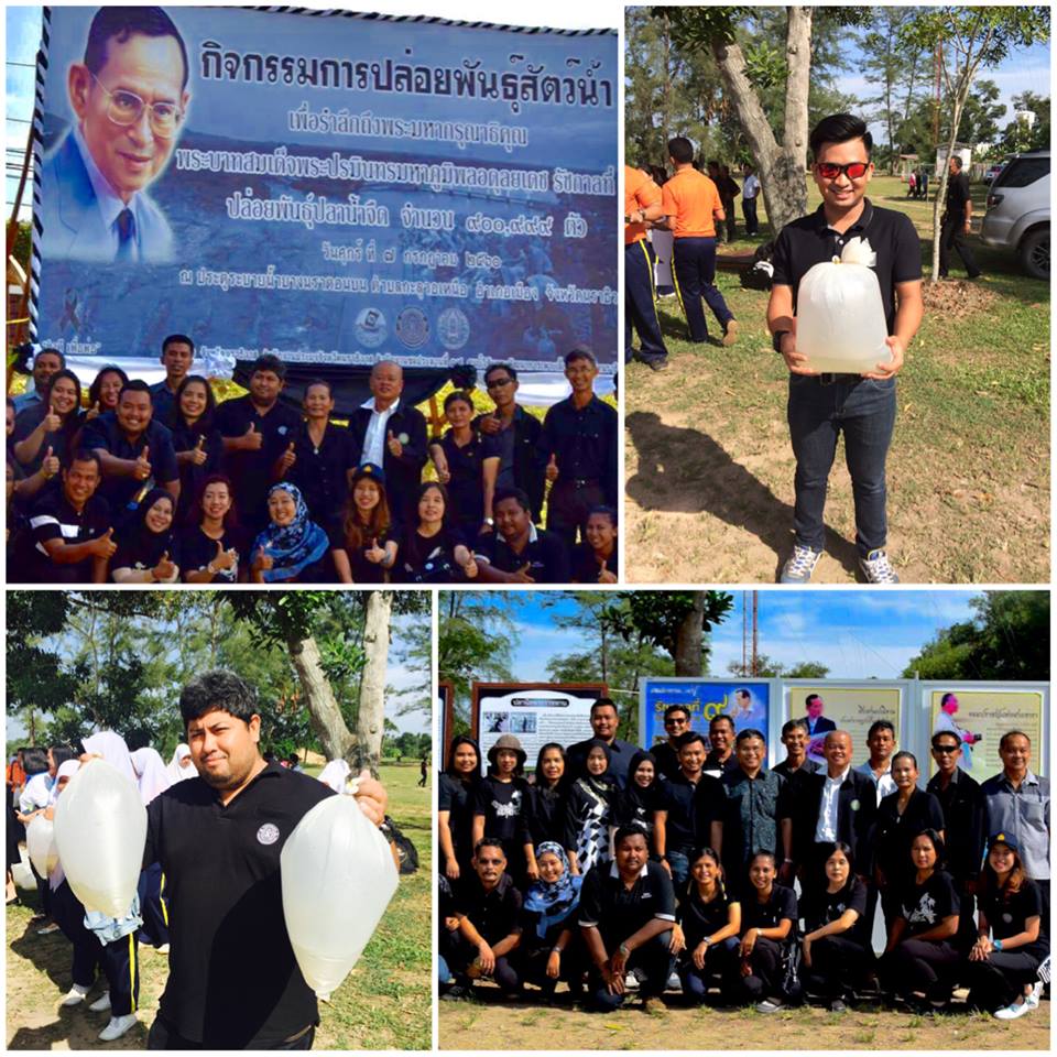 ศจร.นราธิวาส ร่วมกิจกรรมปล่อยพันธุ์สัตว์น้ำ เพื่อรำลึกถึงพระมหากรุณาธิคุณพระบาทสมเด็จพระปรมินทรมหาภูมิพล อดุลยเดช รัชกาลที่ 9..คลิก