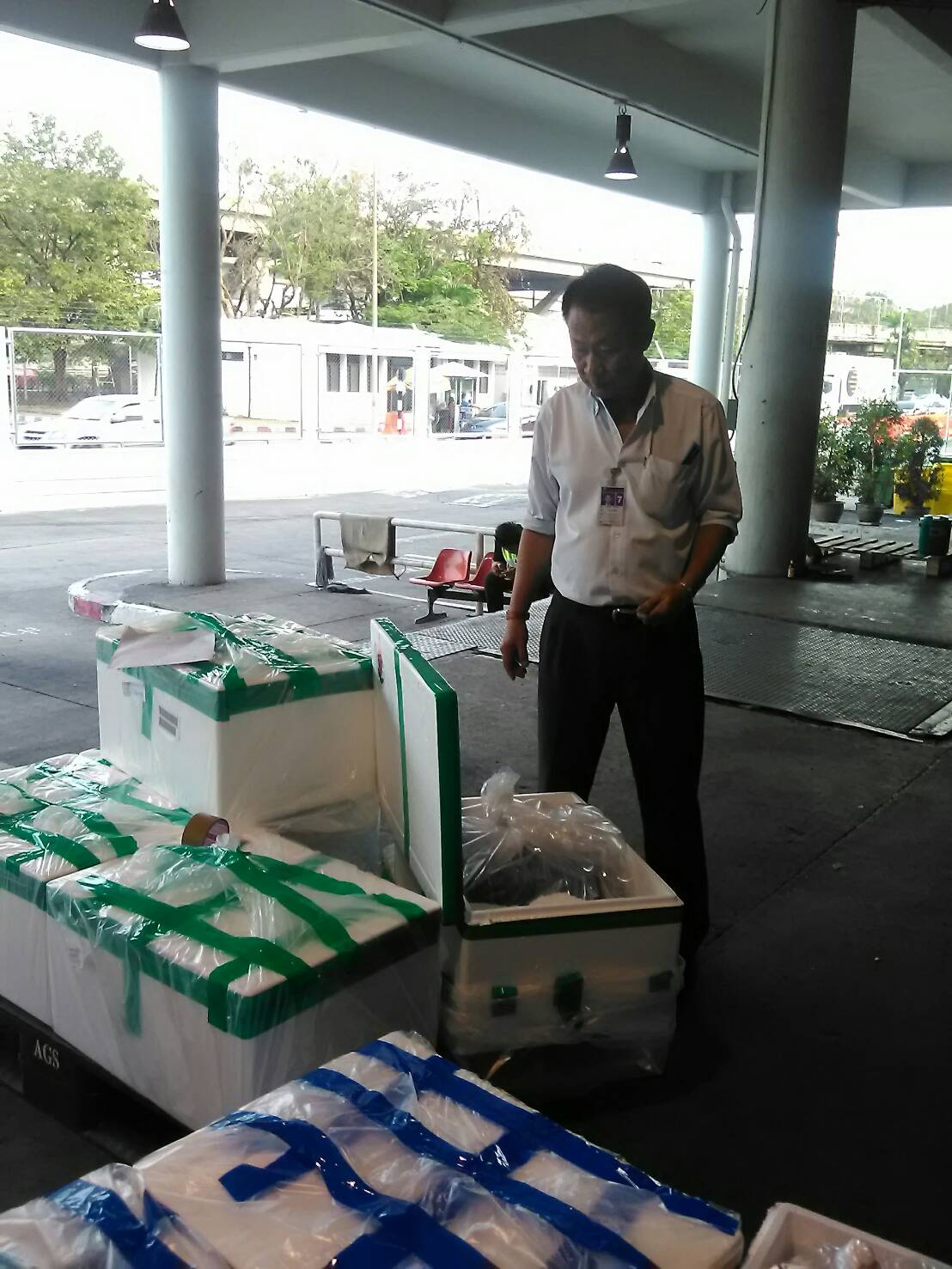 ด่านตรวจสัตว์นำ้ท่าอากาศยานดอนเมือง ตรวจสอบสินค้าสัตว์นำ้ส่งออก..คลิก